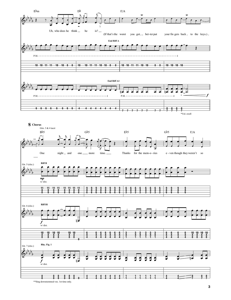 Thnks Fr Th Mmrs Thnks Fr Th Mmrs Acoustic Guitar scores gallery preview page 3