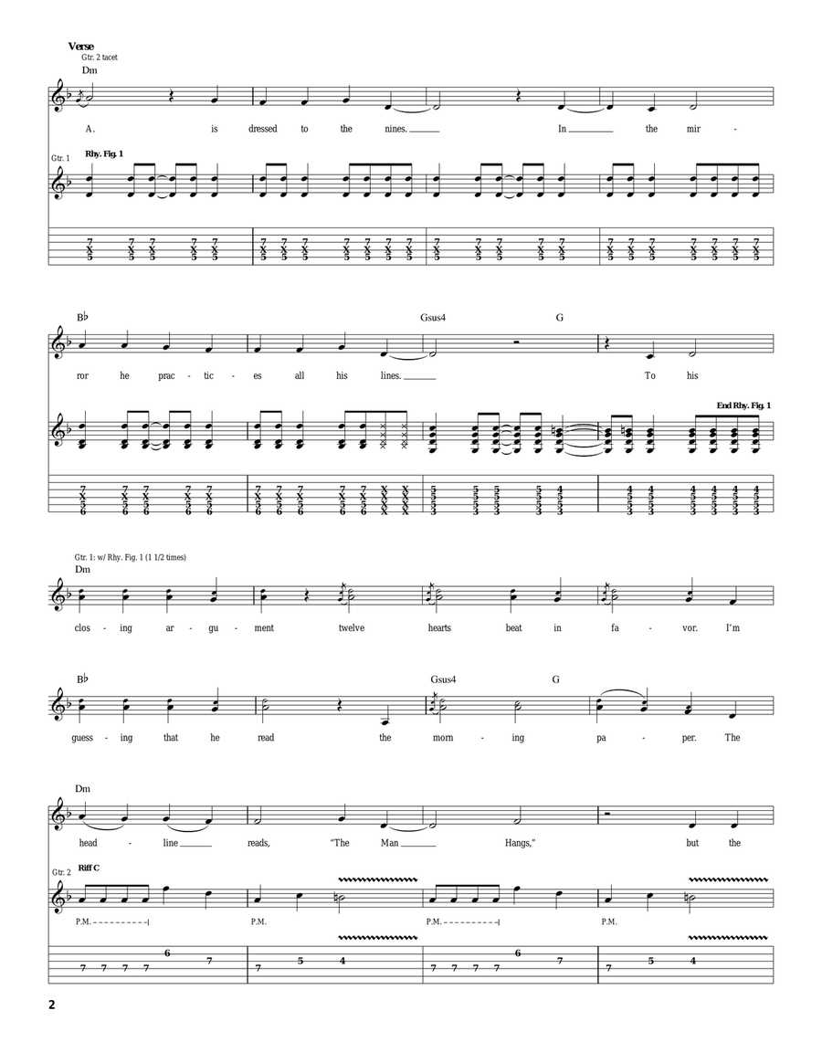 You're Crashing, But You're No Wave Acoustic Guitar scores gallery preview page 2