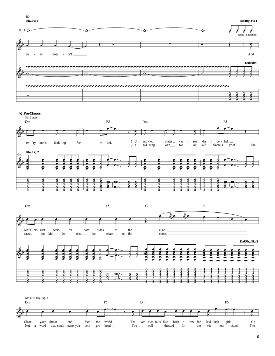 You're Crashing, But You're No Wave Acoustic Guitar scores gallery preview page 3
