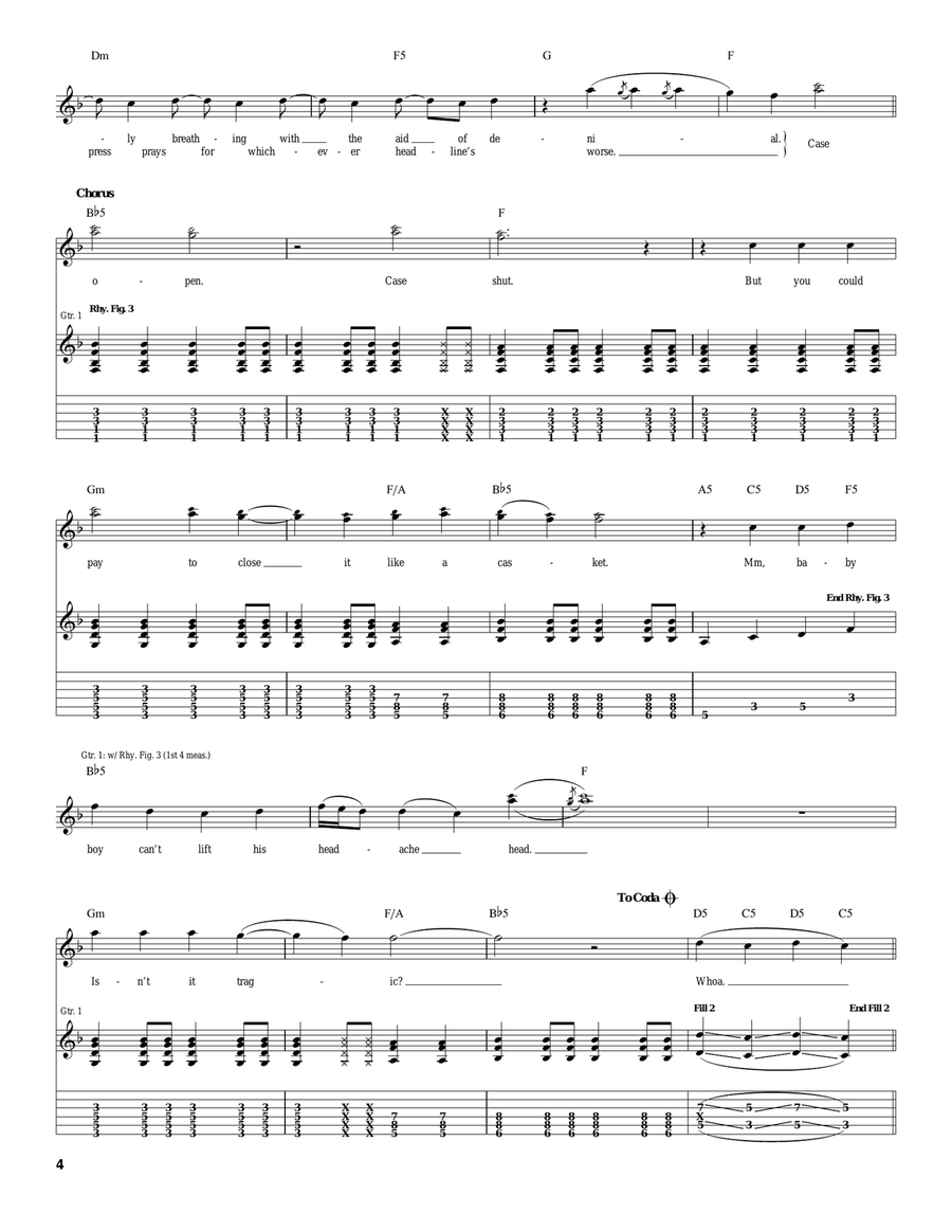 You're Crashing, But You're No Wave Acoustic Guitar scores gallery preview page 4