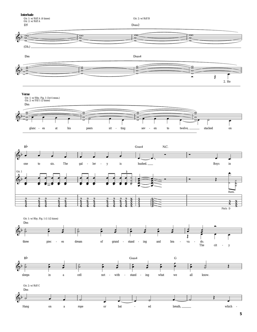 You're Crashing, But You're No Wave Acoustic Guitar scores gallery preview page 5