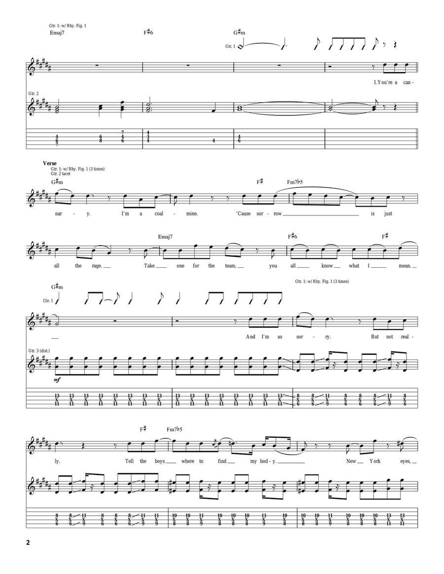 I've Got All This Ringing In My Ears And None On My Fingers Acoustic Guitar scores gallery preview page 2