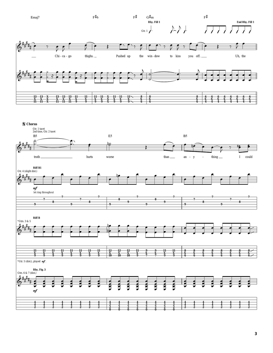 I've Got All This Ringing In My Ears And None On My Fingers Acoustic Guitar scores gallery preview page 3