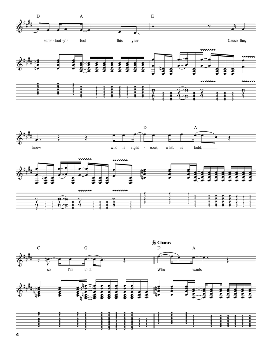 Cherub Rock Cherub Rock Acoustic Guitar scores gallery preview page 4