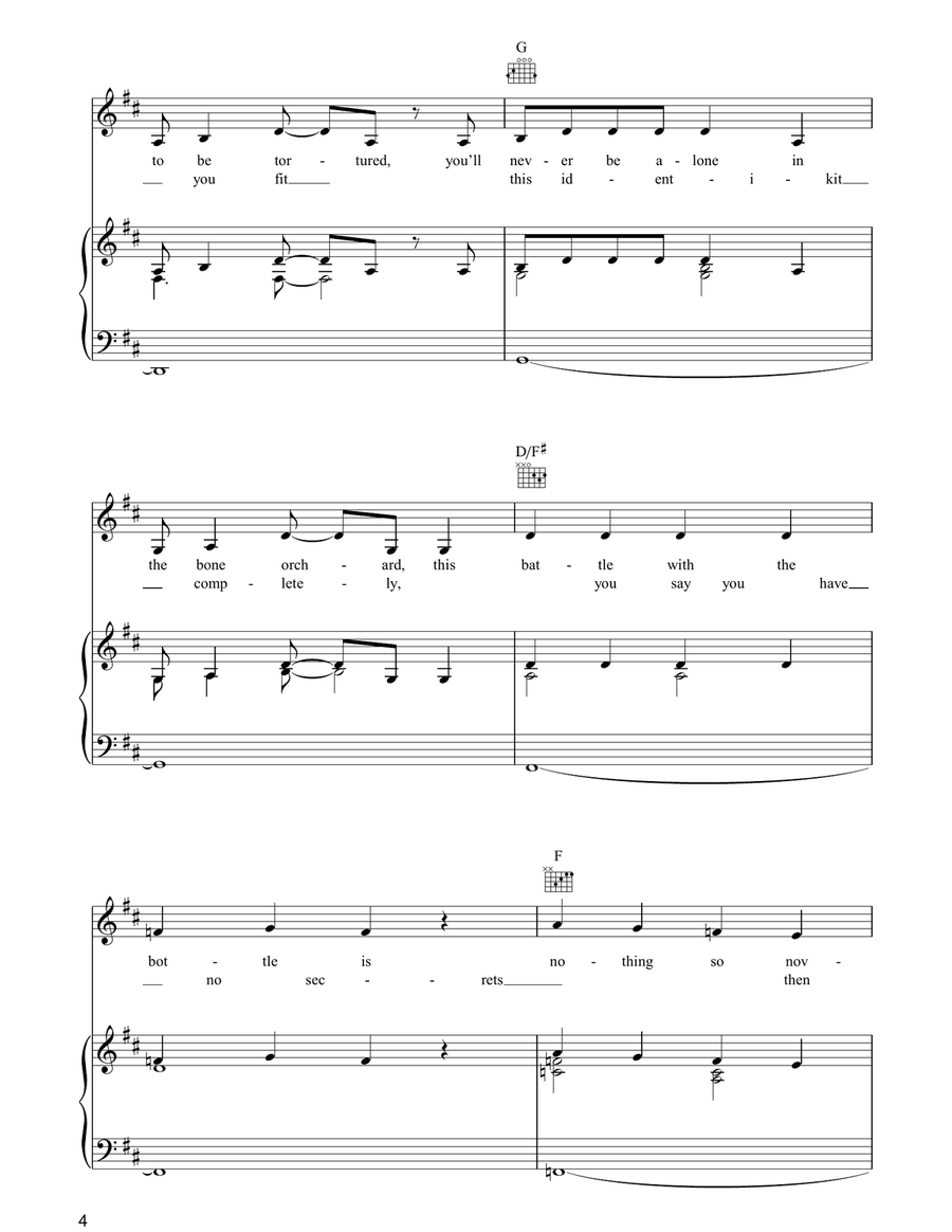 Beyond Belief Beyond Belief Piano, Vocal, Guitar scores gallery preview page 4