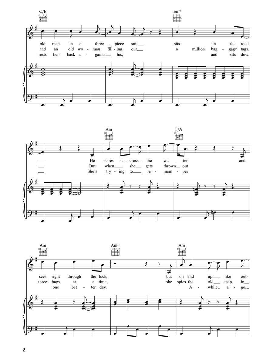One Better Day One Better Day Piano, Vocal, Guitar scores gallery preview page 2