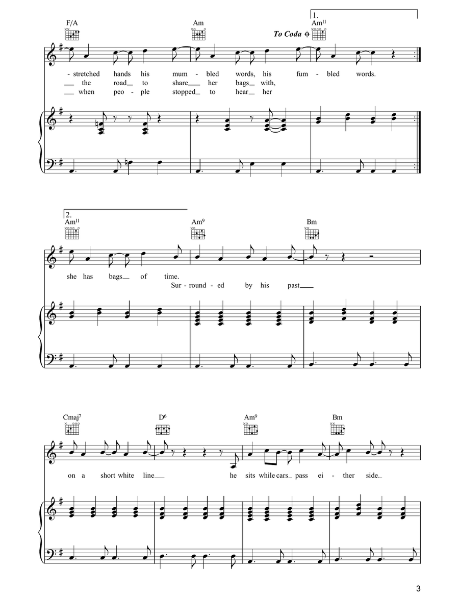 One Better Day One Better Day Piano, Vocal, Guitar scores gallery preview page 3