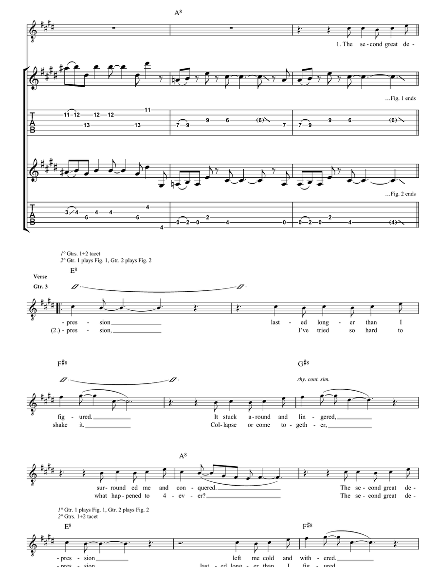 The Second Great Depression Guitar Tablature scores gallery preview page 2