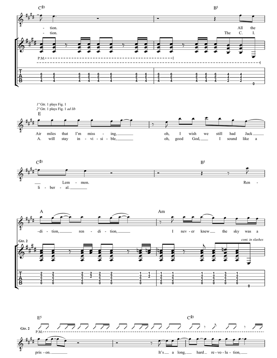 Rendition Rendition Guitar Tablature scores gallery preview page 3