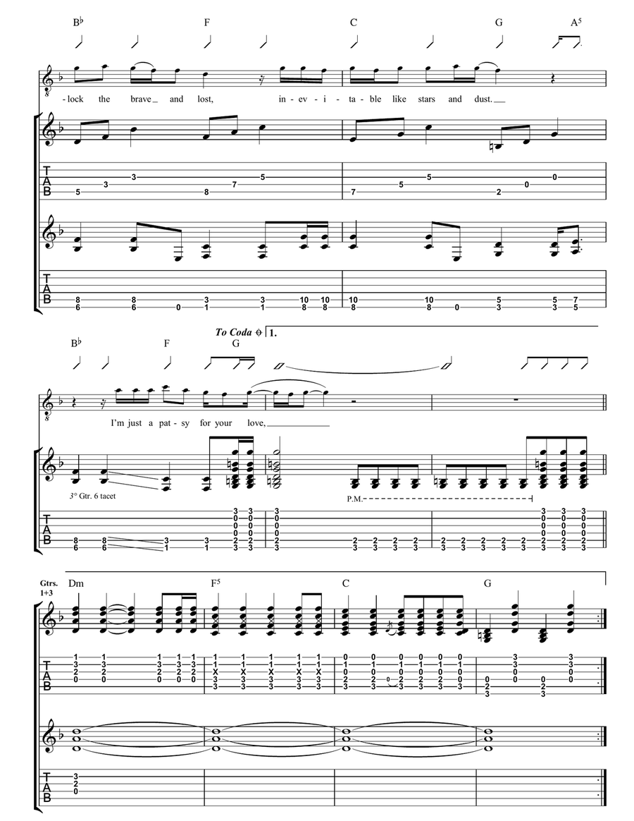 I'm Just A Patsy I'm Just A Patsy Guitar Tablature scores gallery preview page 3