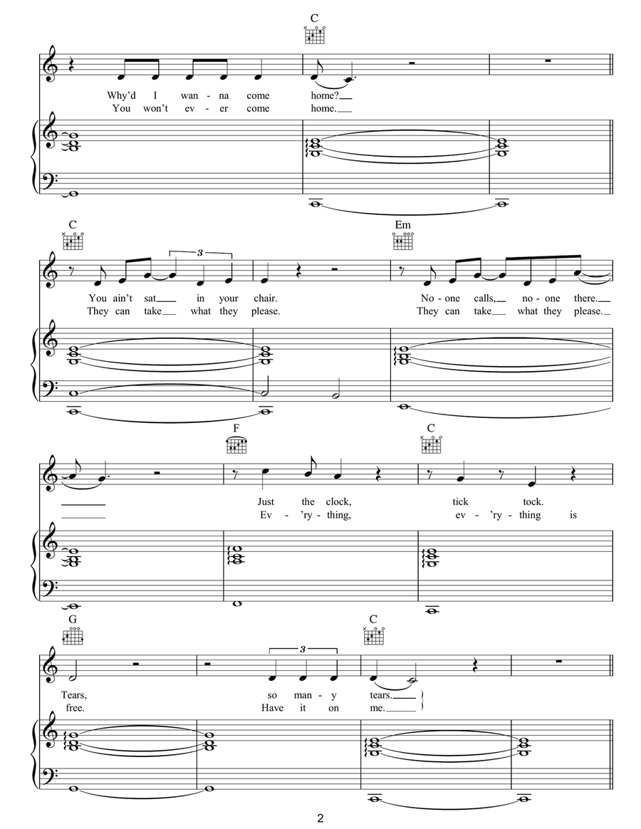 Help Me Please Help Me Please Piano, Vocal, Guitar scores gallery preview page 2