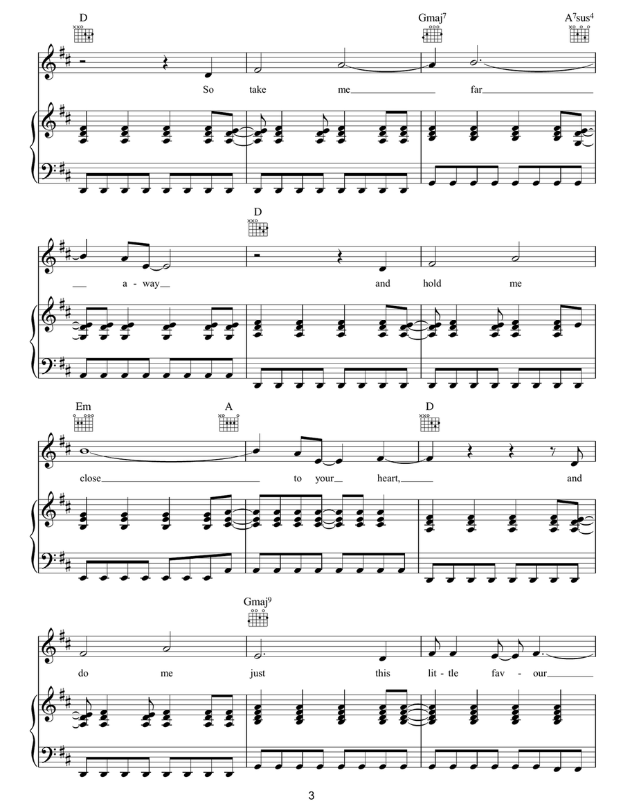 Little Favours Little Favours Piano, Vocal, Guitar scores gallery preview page 3