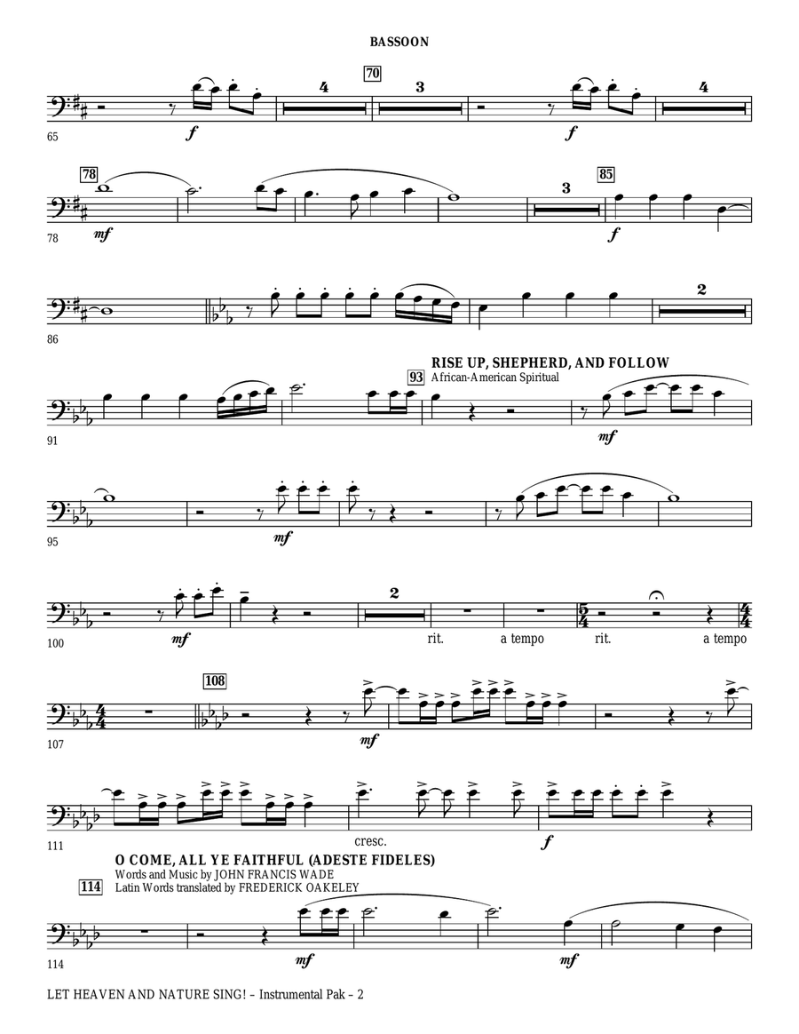 Let Heaven And Nature Sing! - Bassoon Choir scores gallery preview page 2