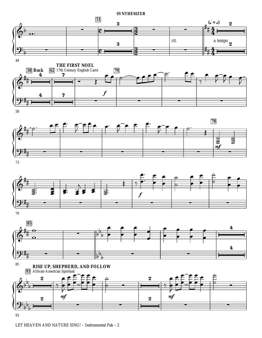 Let Heaven And Nature Sing! - Synthesizer Choir scores gallery preview page 2