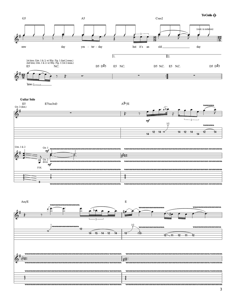 New Day Yesterday New Day Yesterday Acoustic Guitar scores gallery preview page 3