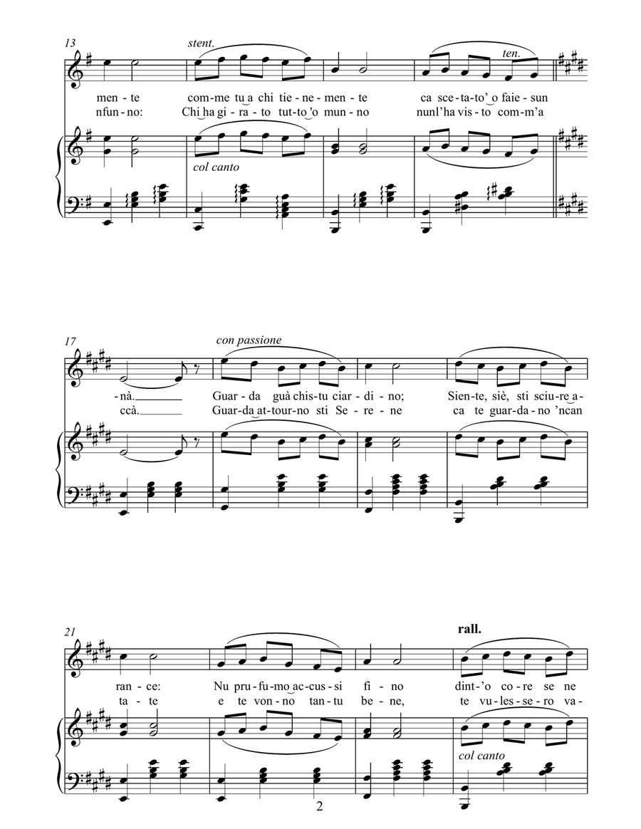 Torna A Surriento Torna A Surriento Piano, Vocal, Guitar scores gallery preview page 2