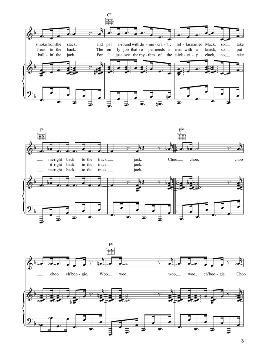 Choo Choo Ch'Boogie Choo Choo Ch'Boogie Guitar scores gallery preview page 3