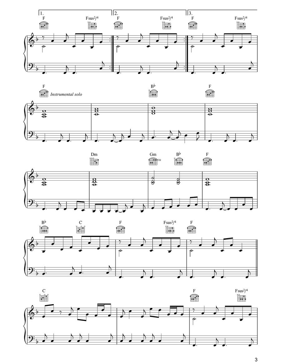 Pale Blue Eyes Pale Blue Eyes Piano, Vocal, Guitar scores gallery preview page 3