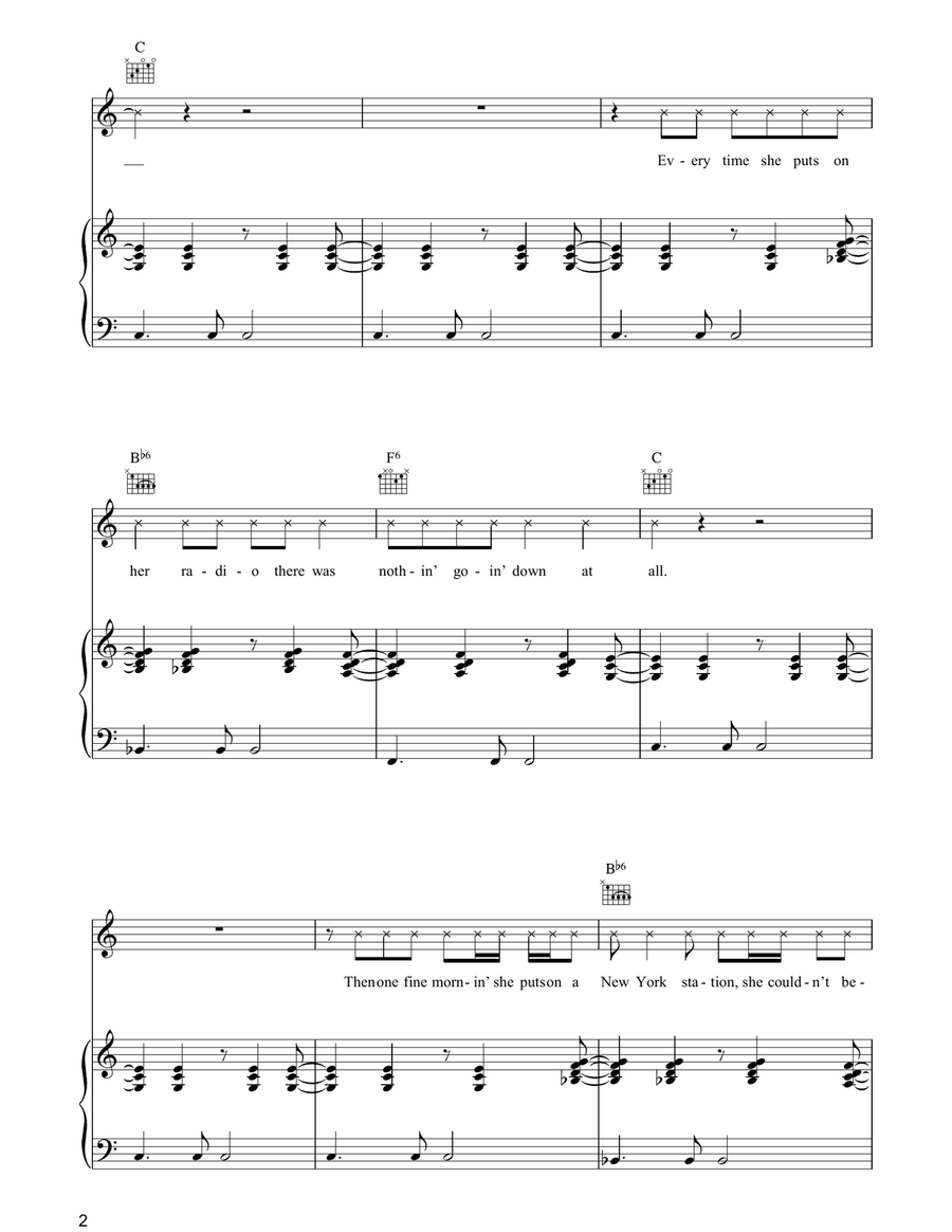 Rock And Roll Rock And Roll Piano, Vocal, Guitar scores gallery preview page 2