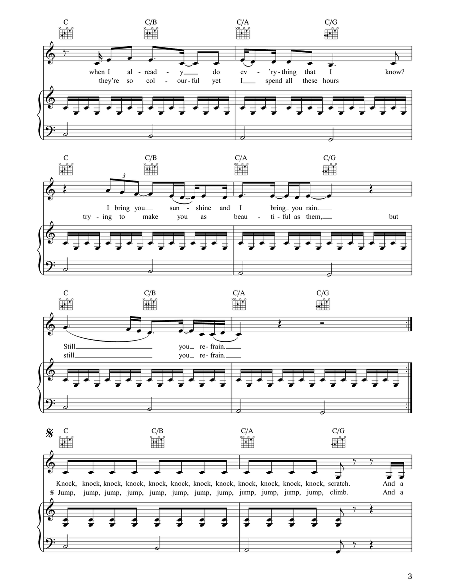 Little Red Piano, Vocal, Guitar scores gallery preview page 3