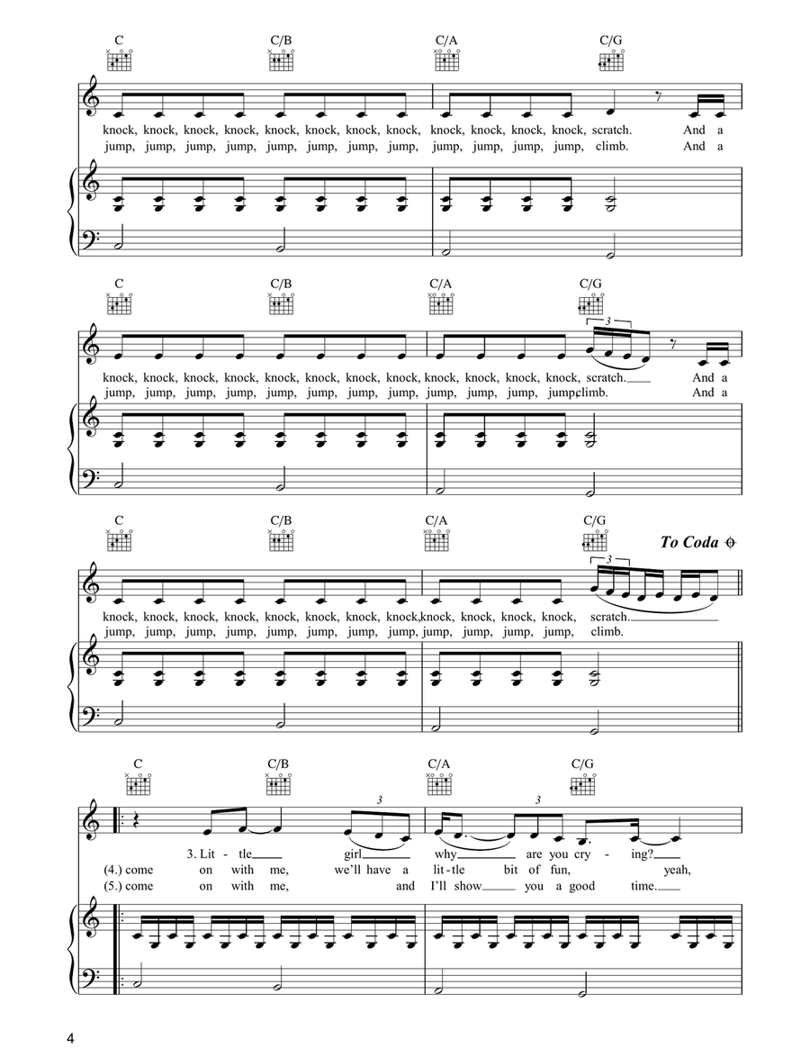 Little Red Piano, Vocal, Guitar scores gallery preview page 4