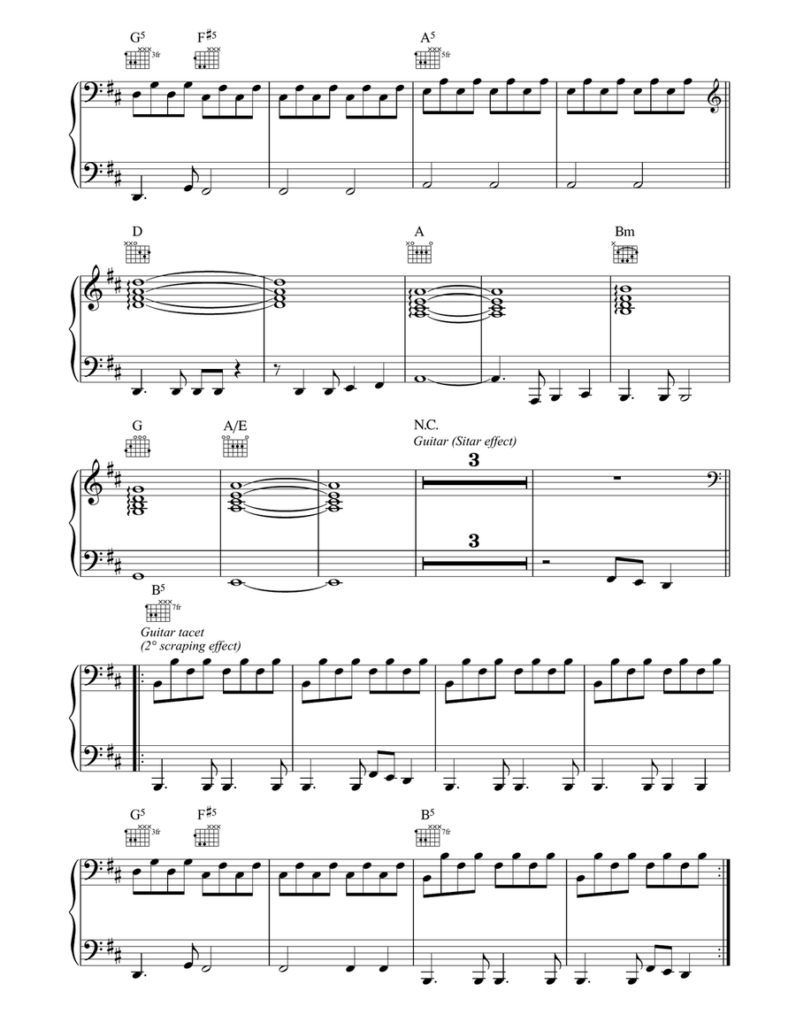 Back In The Day Piano, Vocal, Guitar scores gallery preview page 2