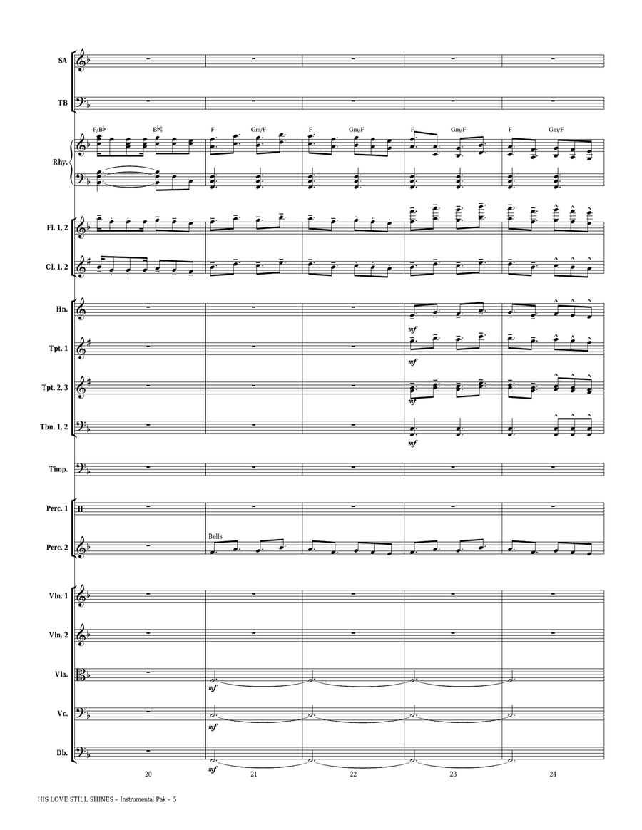 His Love Still Shines - Full Score Choir scores gallery preview page 5