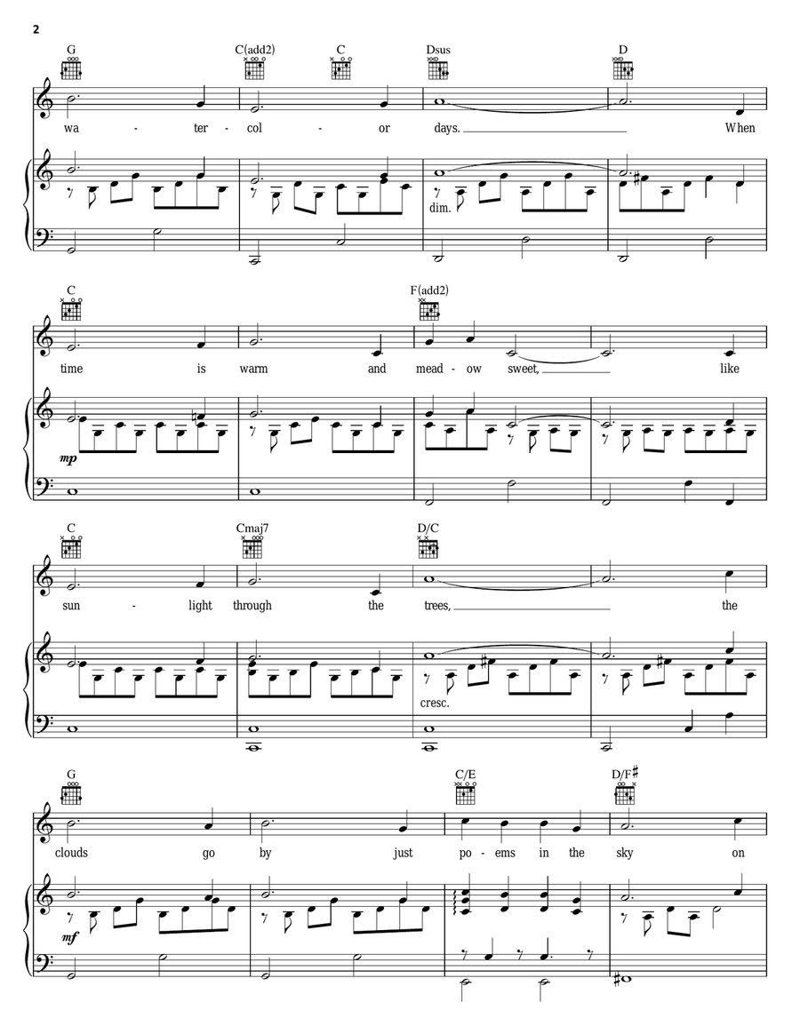 It's Time To Say I Love You (from The Other Side Of The Mountain Pt. 2) Piano, Vocal, Guitar scores gallery preview page 2