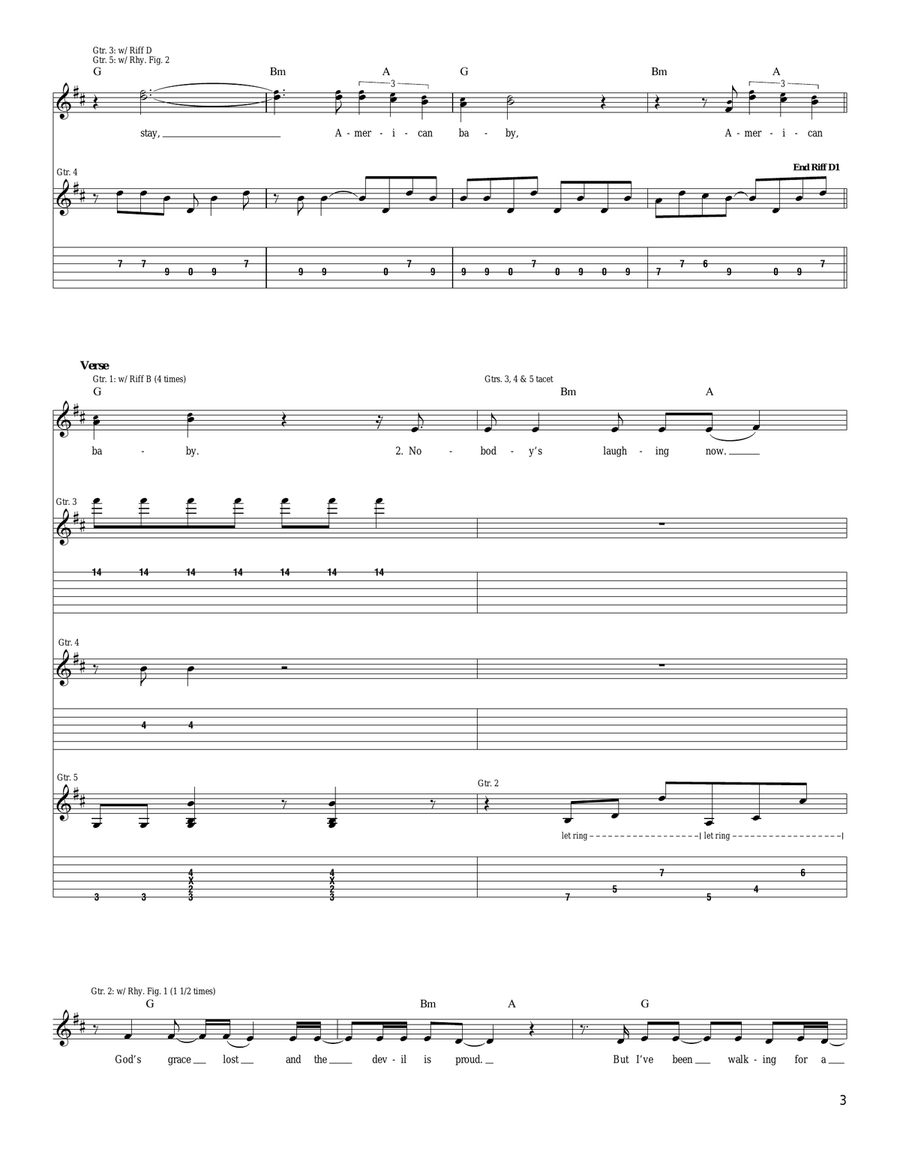 American Baby American Baby Acoustic Guitar scores gallery preview page 3