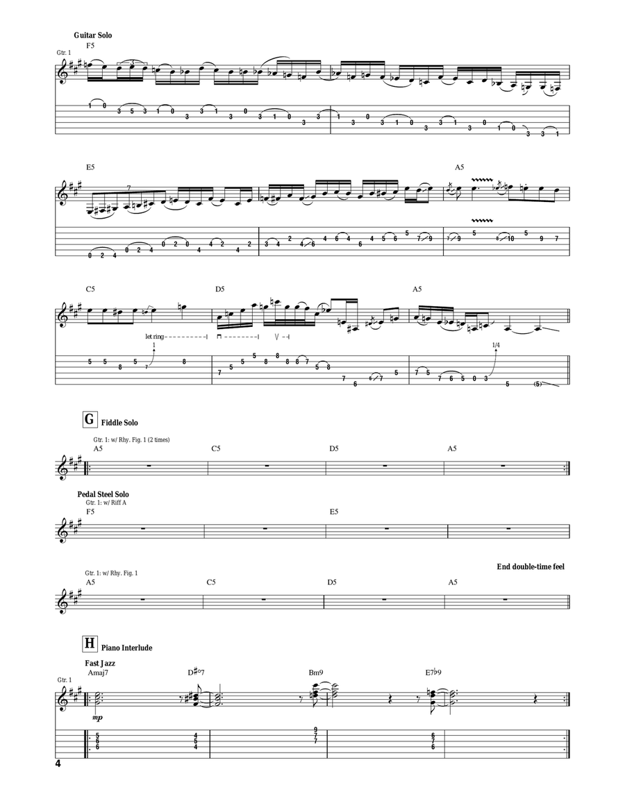 Time Warp Time Warp Acoustic Guitar scores gallery preview page 4