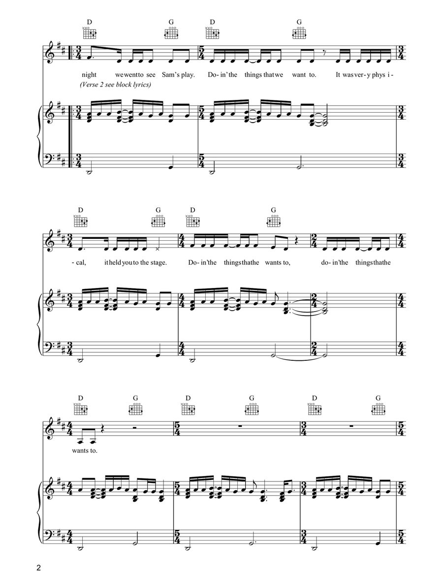 Doin' The Things That We Want To Guitar scores gallery preview page 2