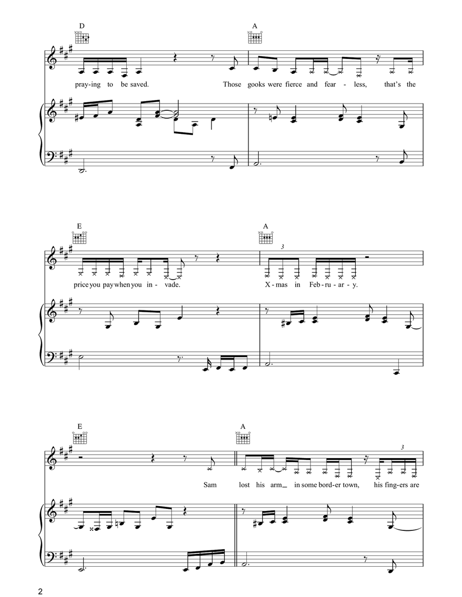 Xmas In February Xmas In February Guitar scores gallery preview page 2