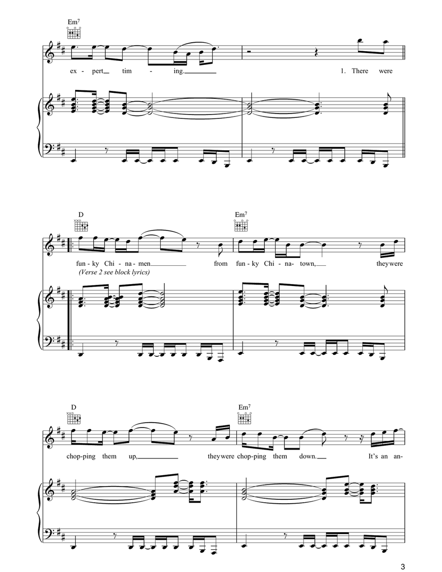Kung Fu Fighting Acoustic Guitar scores gallery preview page 3