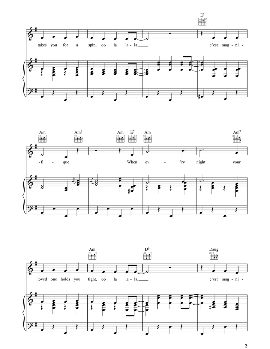 C'est Magnifique Guitar scores gallery preview page 3