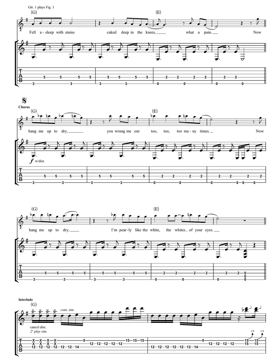 Hang Me Up To Dry Hang Me Up To Dry Acoustic Guitar scores gallery preview page 2