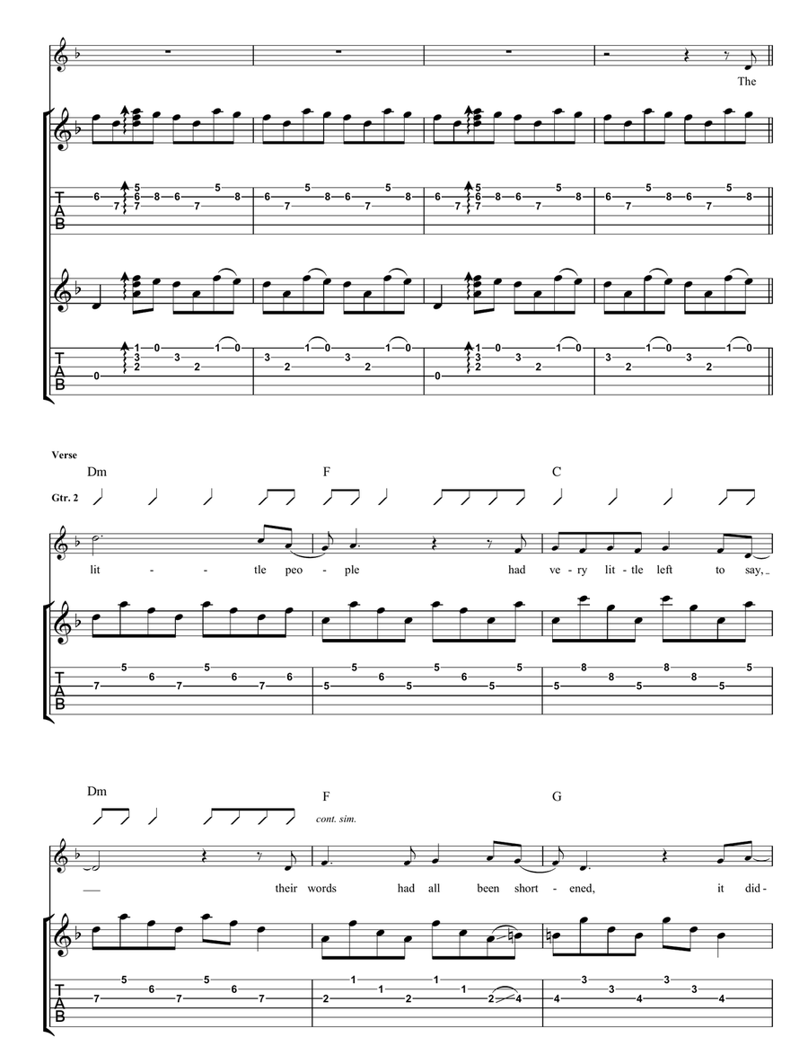 3 Times And You Lose 3 Times And You Lose Acoustic Guitar scores gallery preview page 3