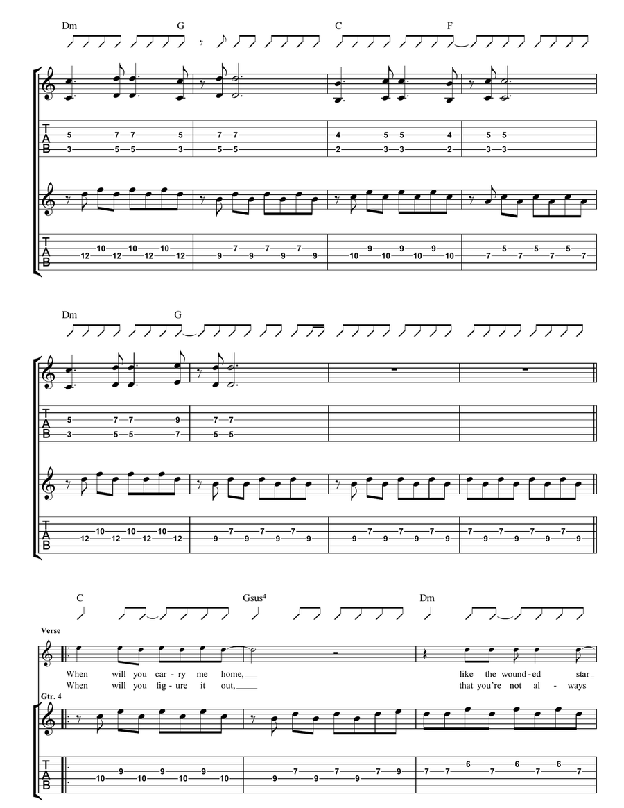 Battleships Battleships Acoustic Guitar scores gallery preview page 2