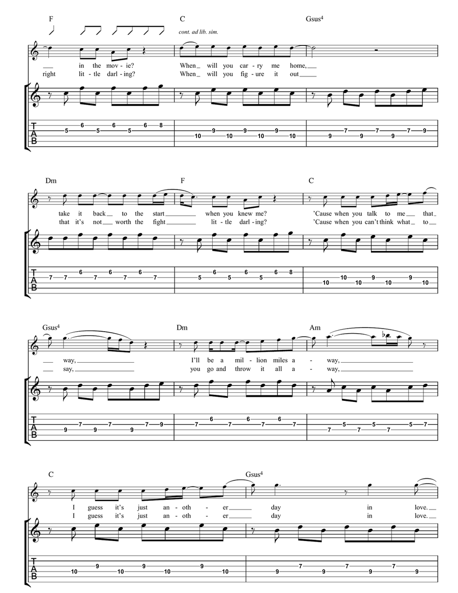 Battleships Battleships Acoustic Guitar scores gallery preview page 3