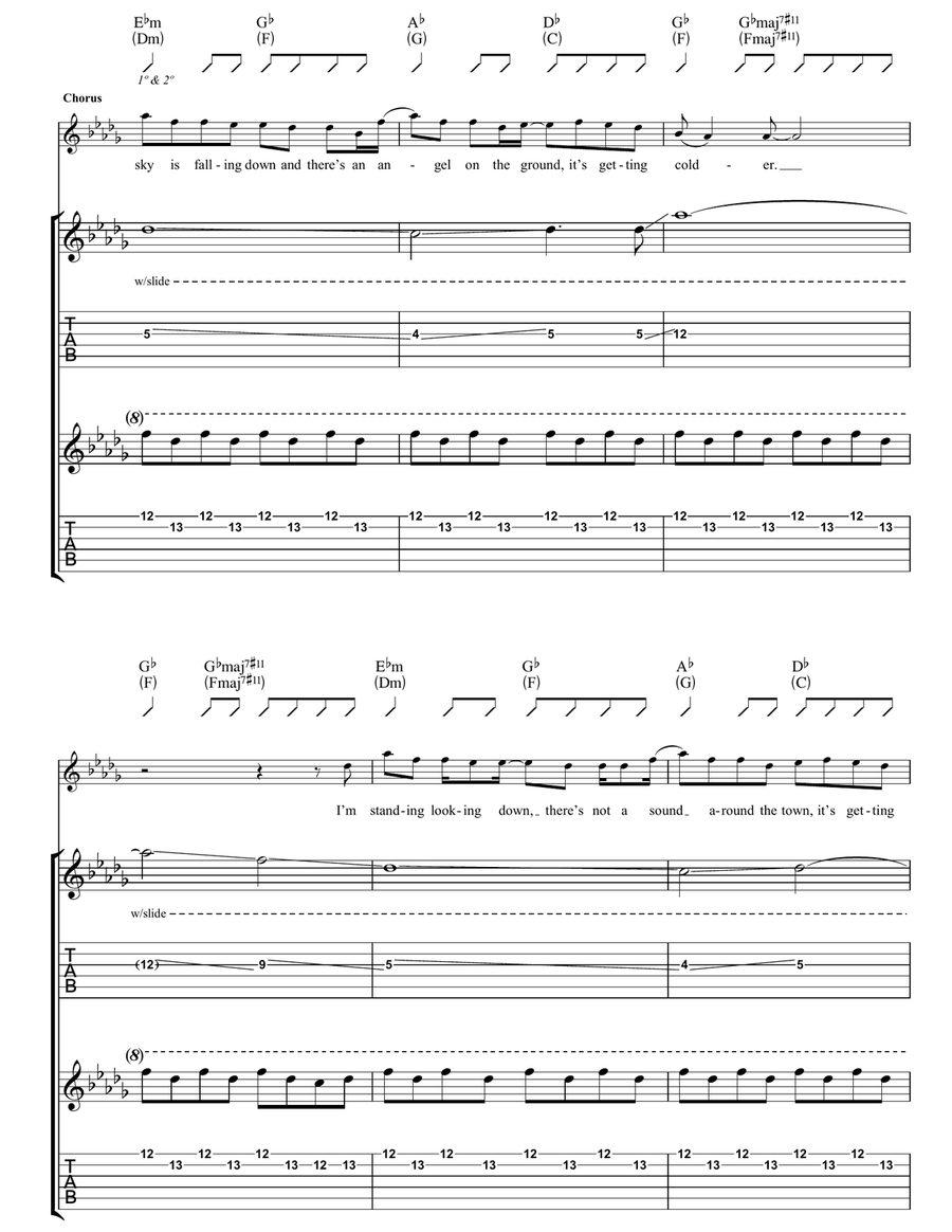Colder Colder Acoustic Guitar scores gallery preview page 4