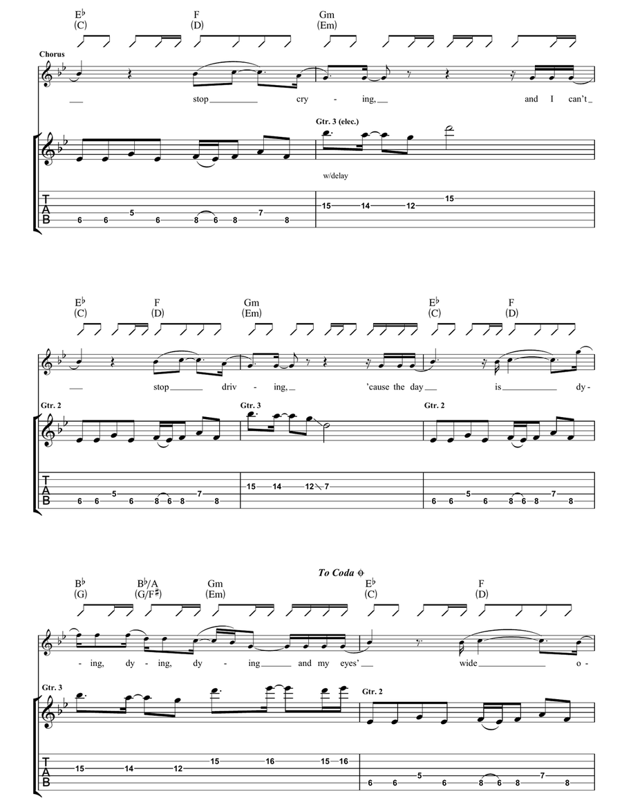Eyes Wide Open Eyes Wide Open Acoustic Guitar scores gallery preview page 3