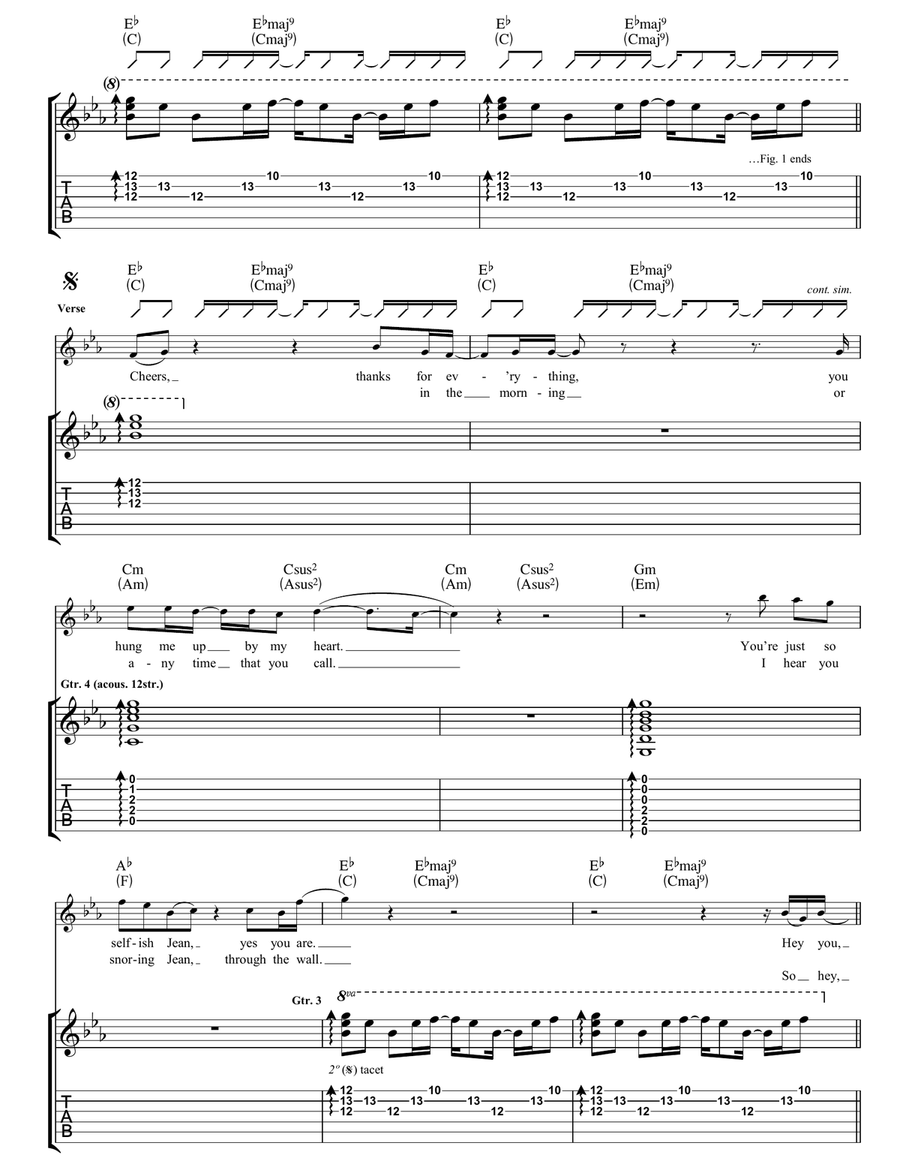 Selfish Jean Selfish Jean Acoustic Guitar scores gallery preview page 2