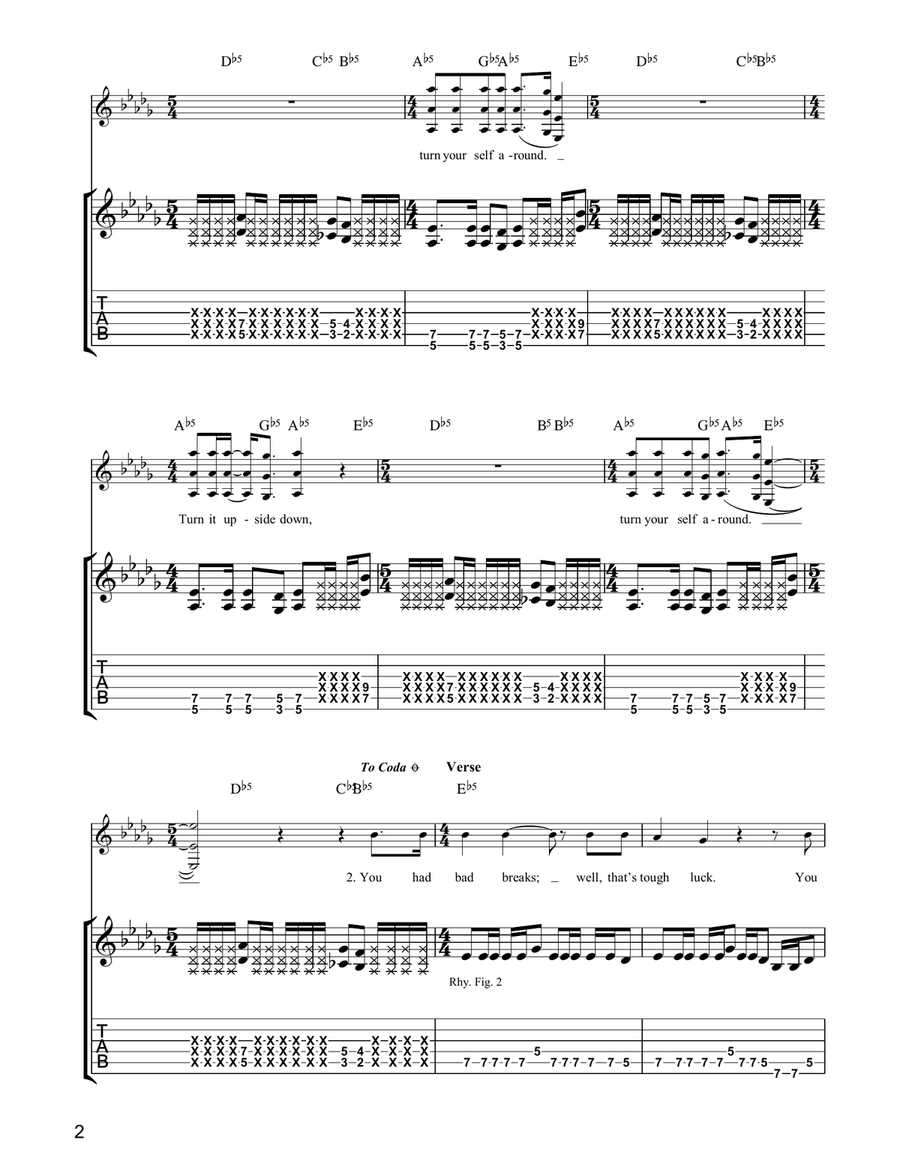 Bad Reputation Guitar Tablature scores gallery preview page 2