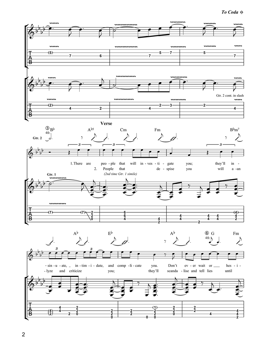 Do Anything You Want To Do Anything You Want To Guitar Tablature scores gallery preview page 2