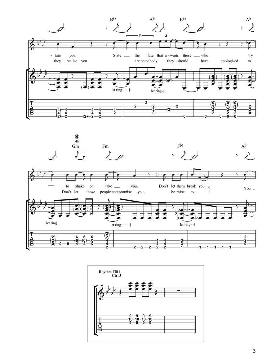 Do Anything You Want To Do Anything You Want To Guitar Tablature scores gallery preview page 3