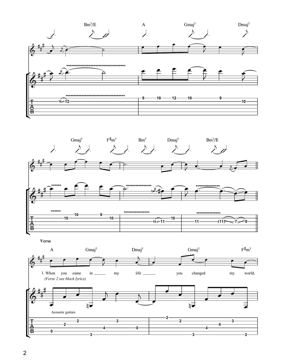 Sarah Sarah Guitar Tablature scores gallery preview page 2