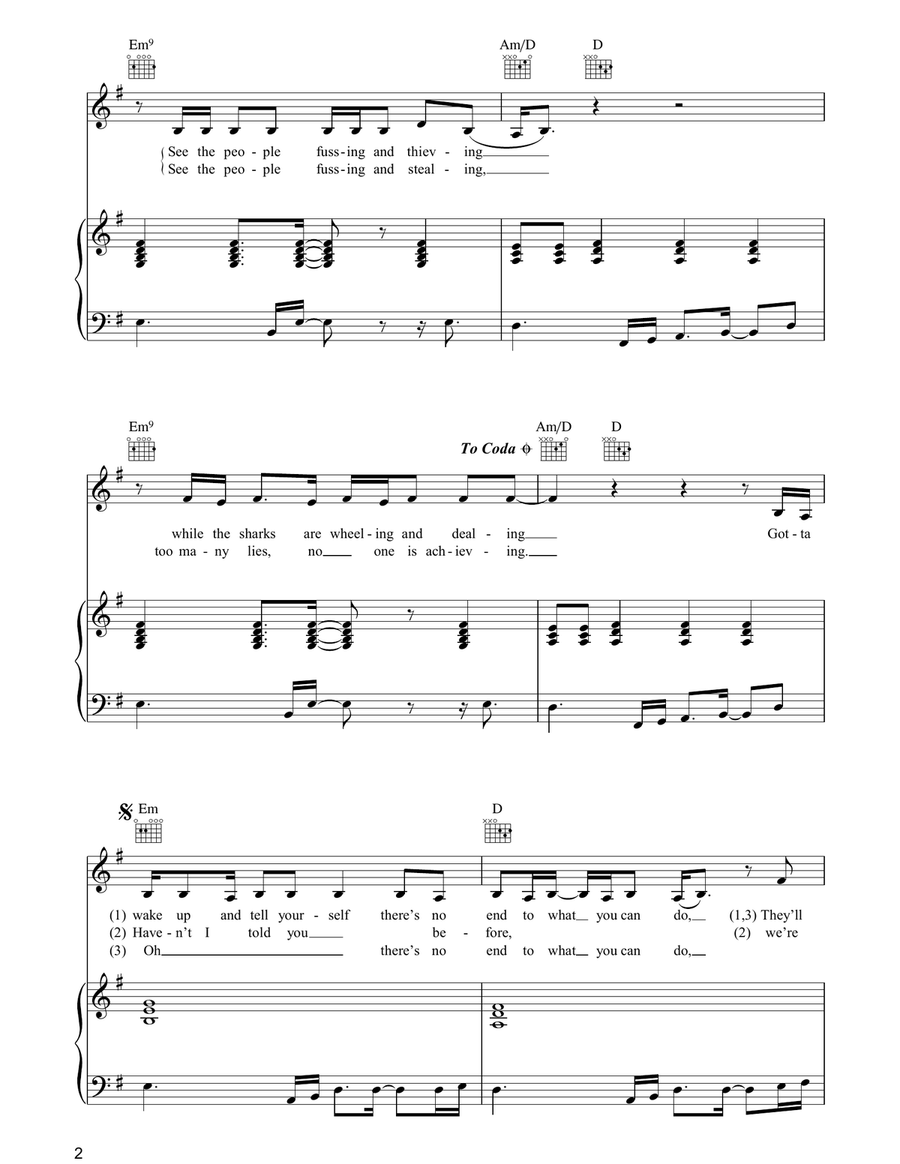 When Am I Going To Make A Living Piano, Vocal, Guitar scores gallery preview page 2