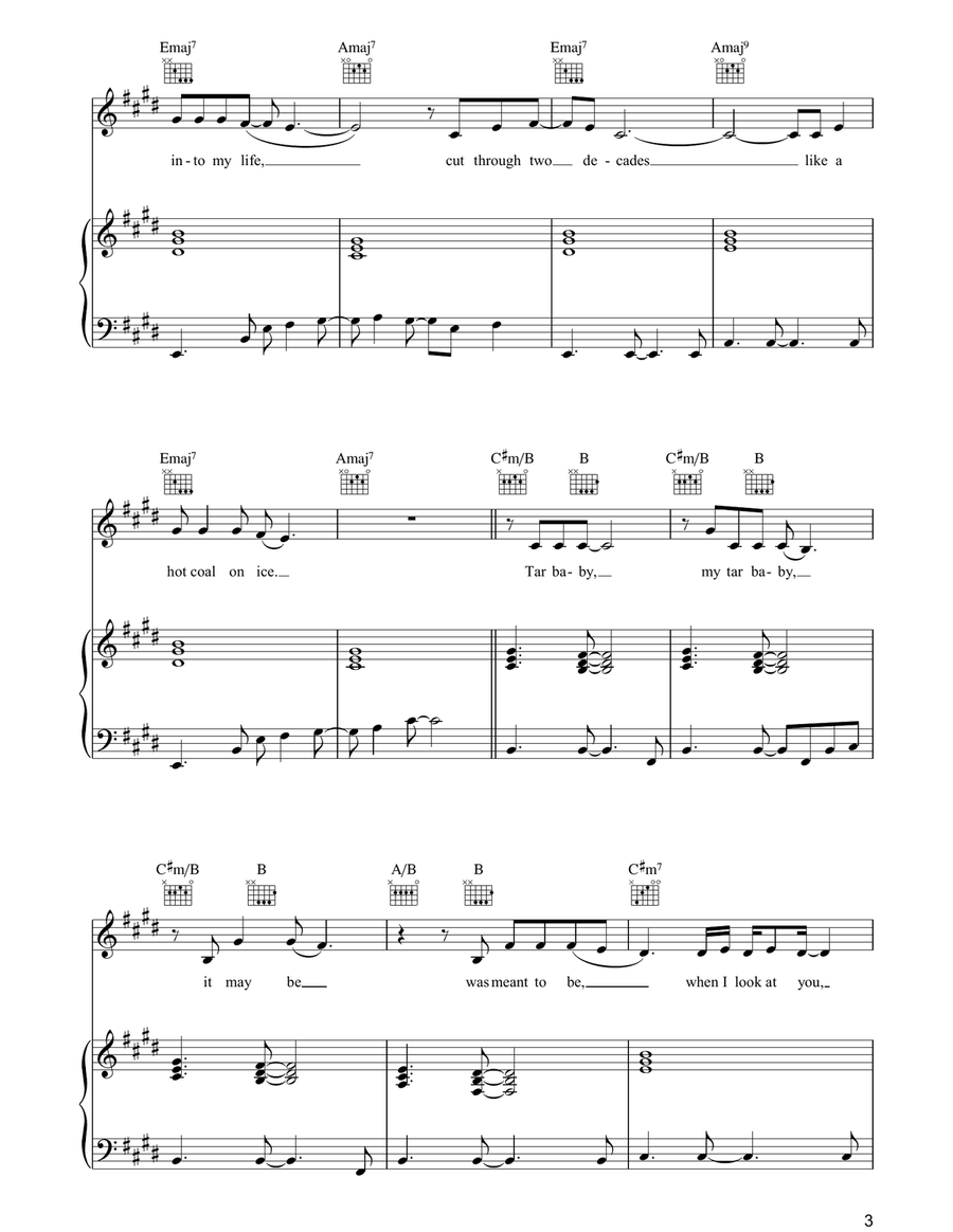 Tar Baby Tar Baby Piano, Vocal, Guitar scores gallery preview page 3