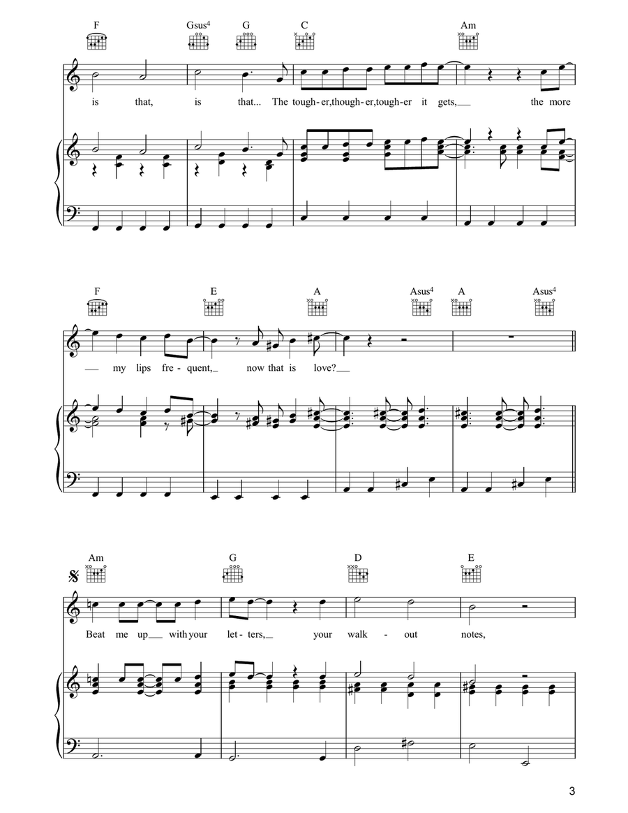 Is That Love Is That Love Piano, Vocal, Guitar scores gallery preview page 3