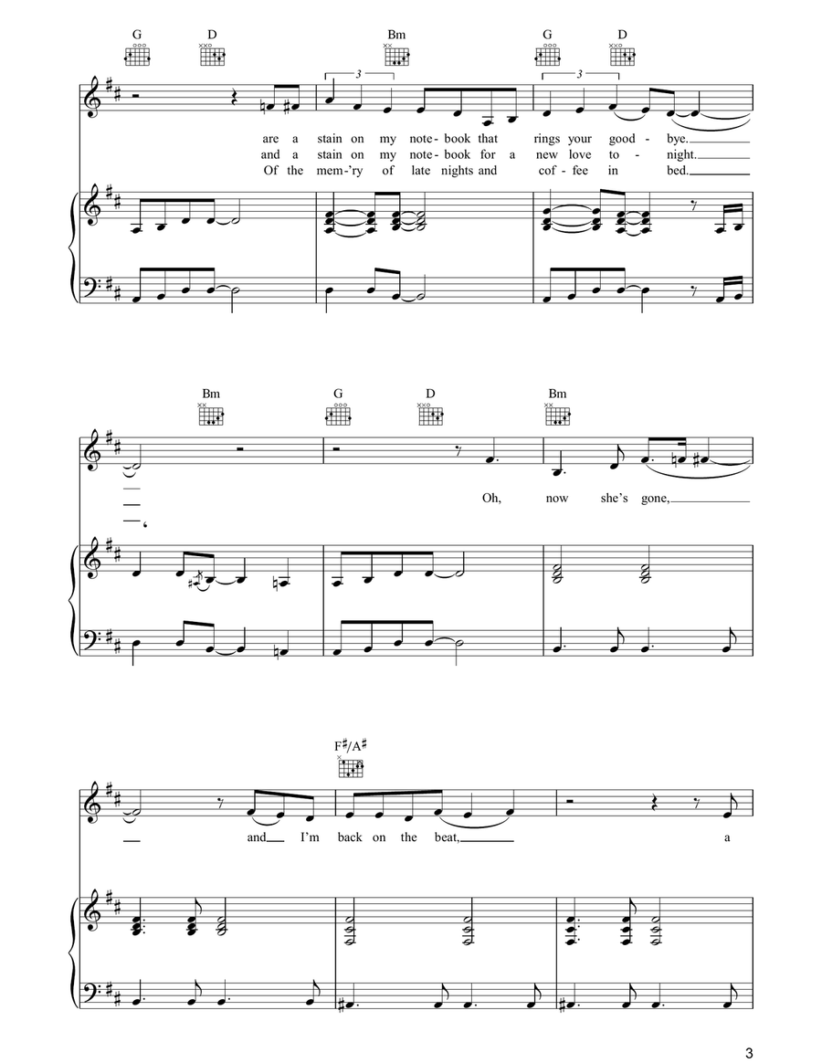 Black Coffee In Bed Black Coffee In Bed Piano, Vocal, Guitar scores gallery preview page 3