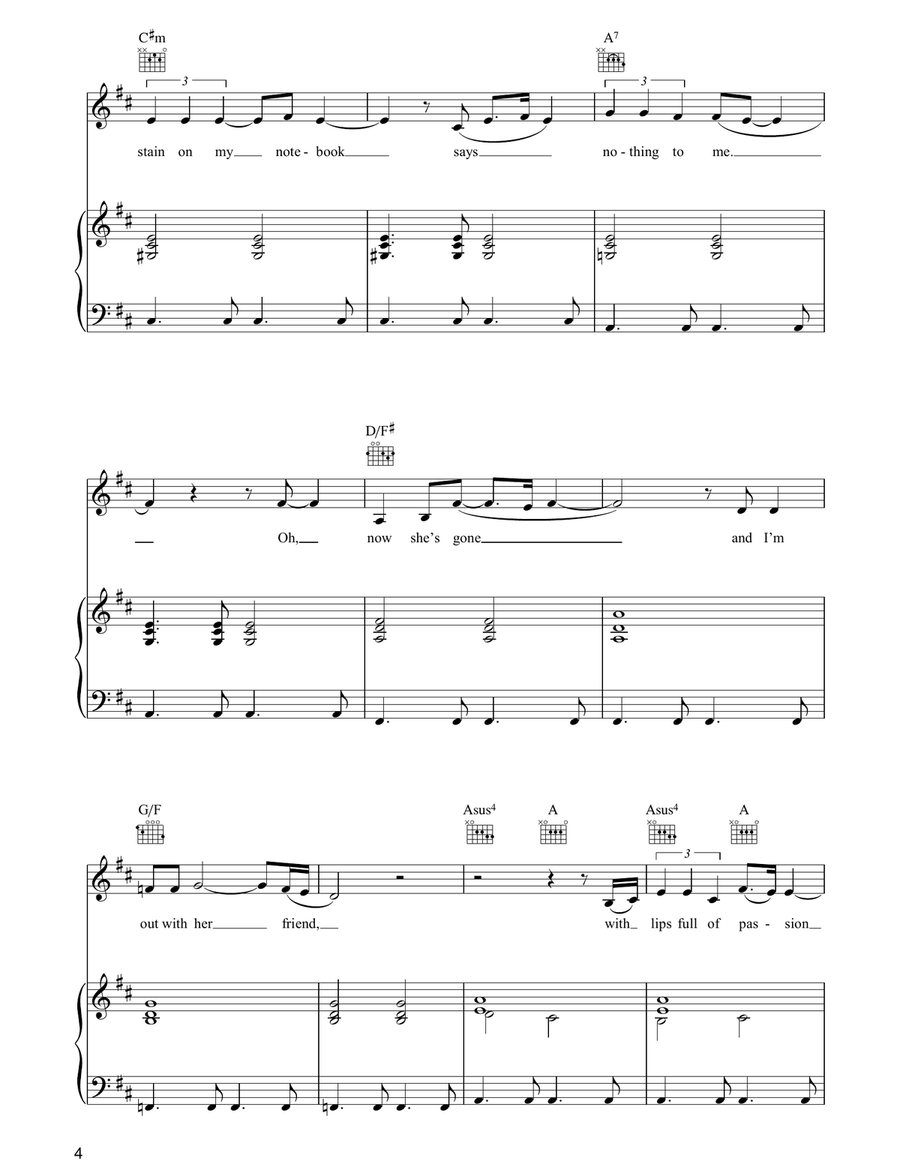 Black Coffee In Bed Black Coffee In Bed Piano, Vocal, Guitar scores gallery preview page 4